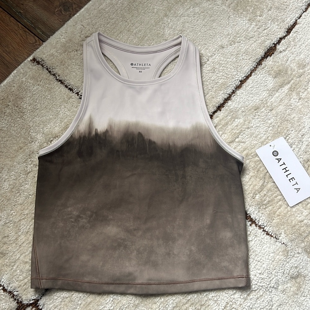 NWT Athleta Shanti watercolor stripe crop womens XS